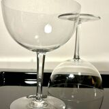 Two giant champagne tasting glasses Baccarat