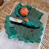 Vintage slip butter dish