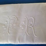 Old linen tablecloth