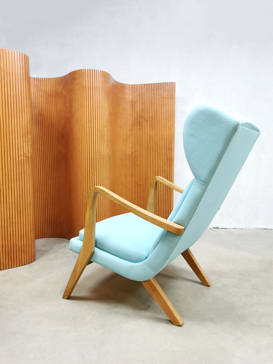 Vintage Danish design wingback arm chair