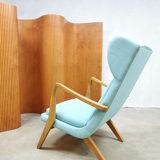 Vintage Danish design wingback arm chair