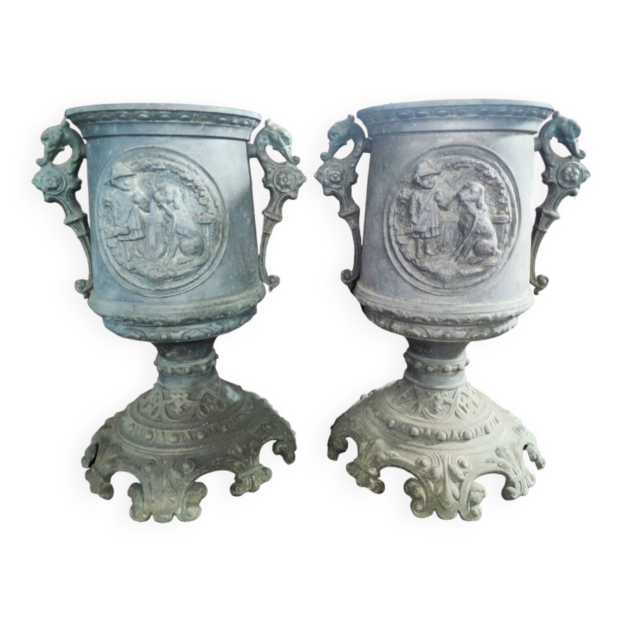 Decorative metal vase