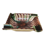 Antique square ceramic ashtray