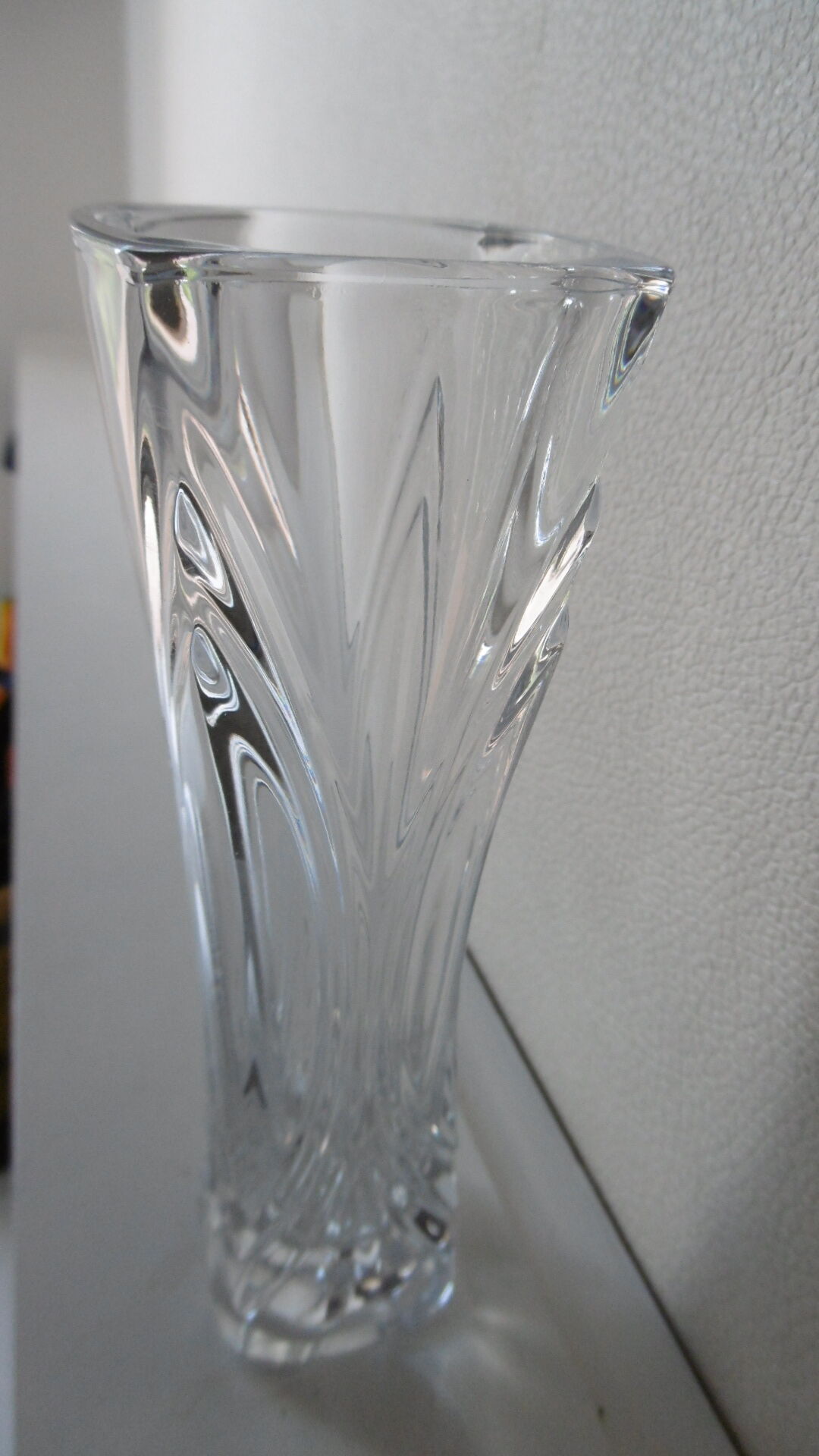 Cut crystal vase