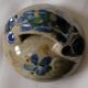 Old belly vinegar in beige and blue enamelled gres