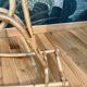 Old rattan rocking horse