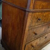 19th century Louis Philippe marble and walnut chest of drawers