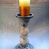 Wooden candlestick