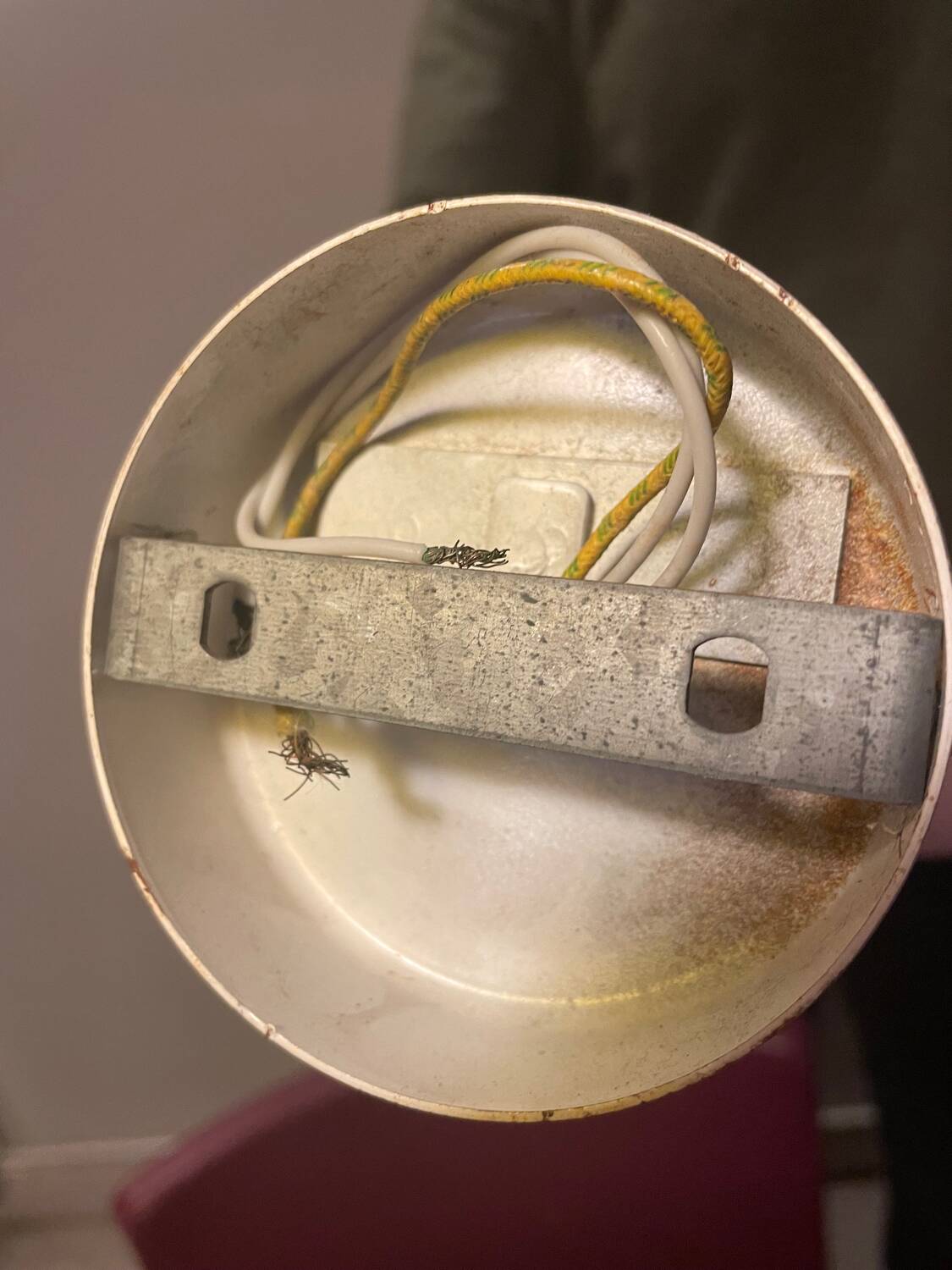 Pair of 80s metal wall lights