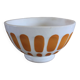 Sarreguemines orange footed bowl from the 70s