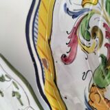4 hand-painted earthenware plates in a holiday home style