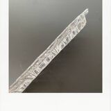 Small chiseled glass dish