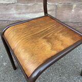 Set of 6 industrial school chairs vintage school communities