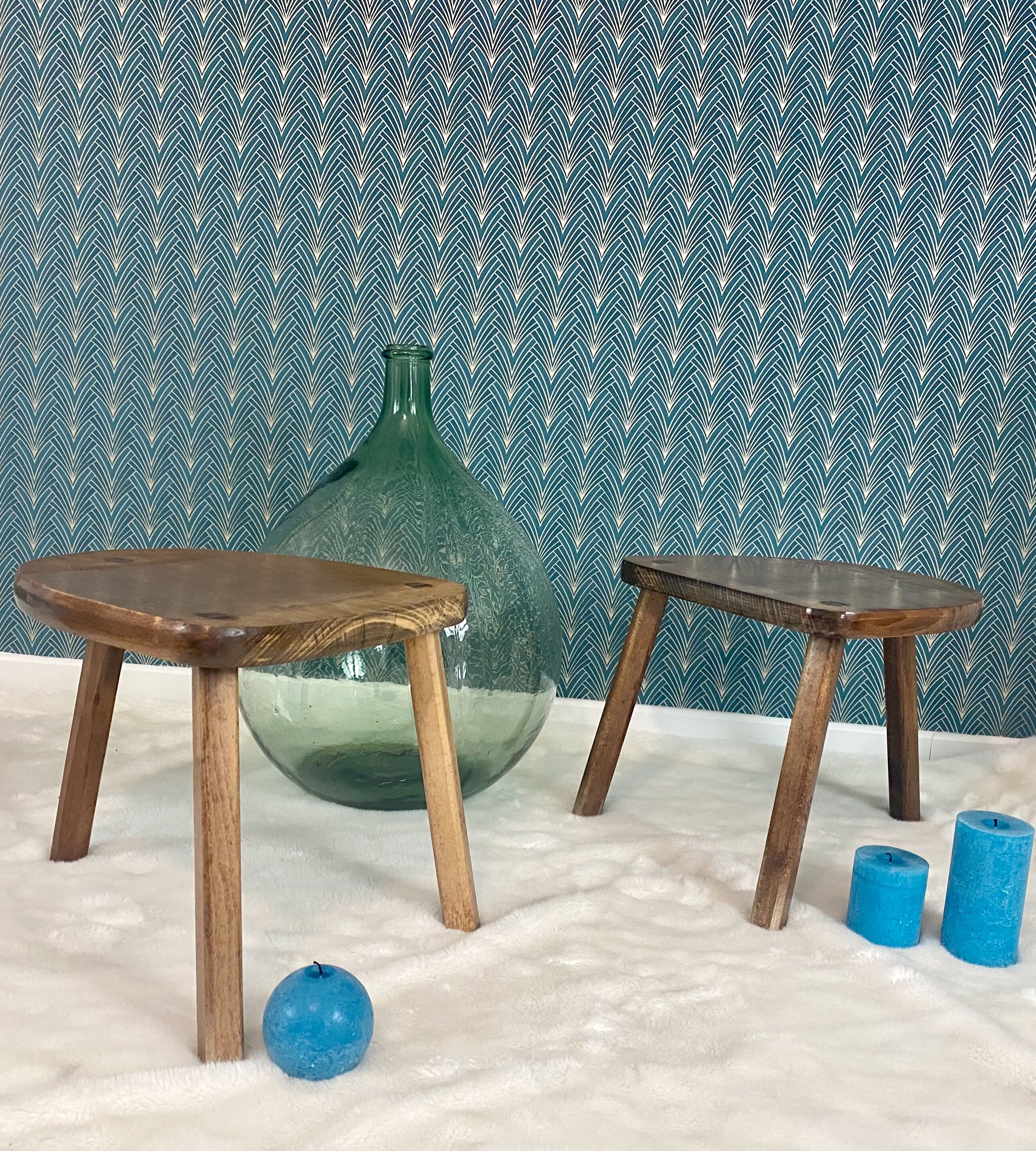 Pair of tripod stools