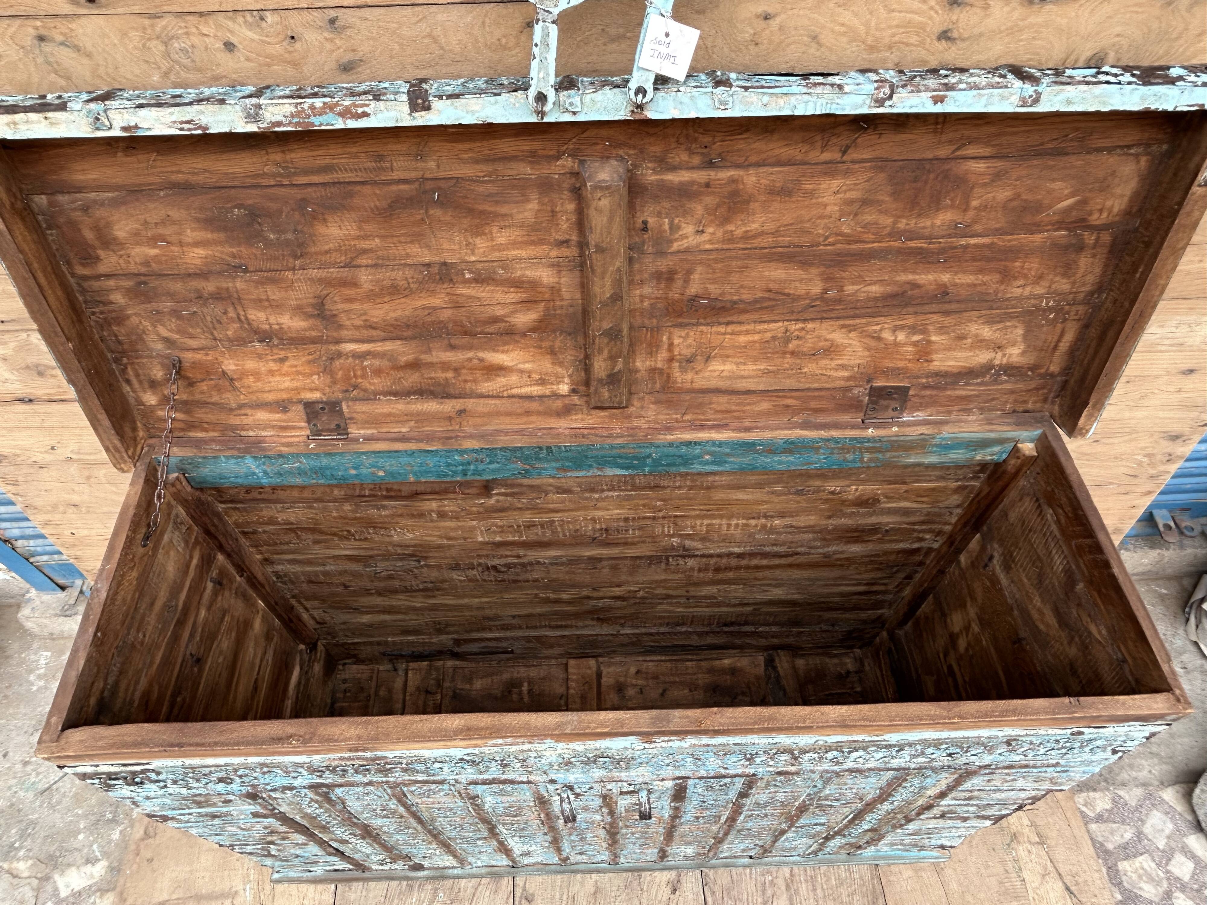 console - Burmese teak wedding chest