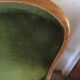 Voltaire with green velvet seat