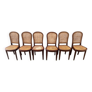 Six Chaises cannées