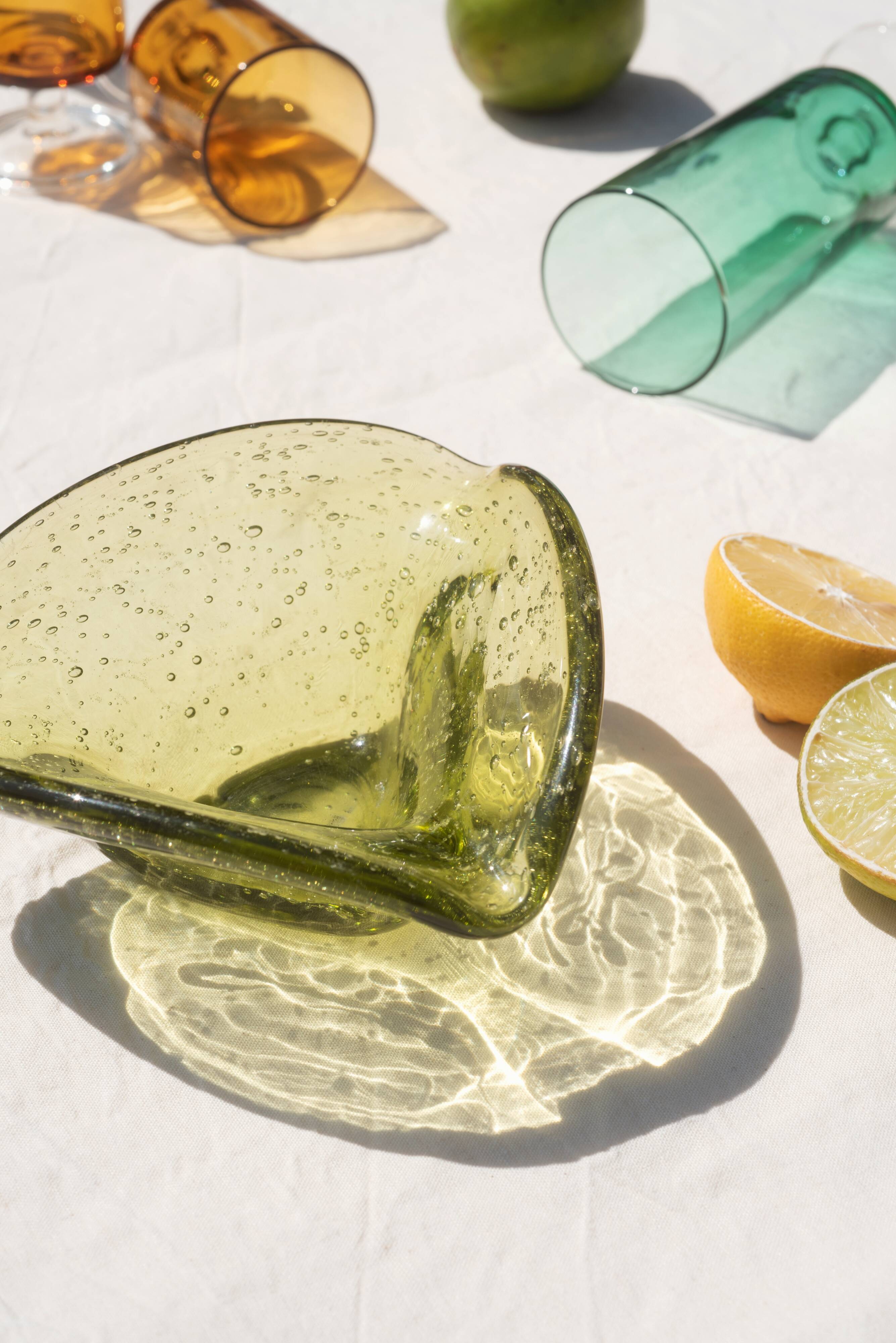 Vintage bubble glass ashtray
