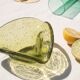 Vintage bubble glass ashtray