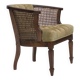 1950s, Danish easy chair, furniture velour, furniture mesh, oak wood.