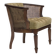 1950s, Danish easy chair, furniture velour, furniture mesh, oak wood.