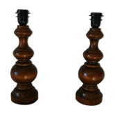 Turned wooden lamp feet