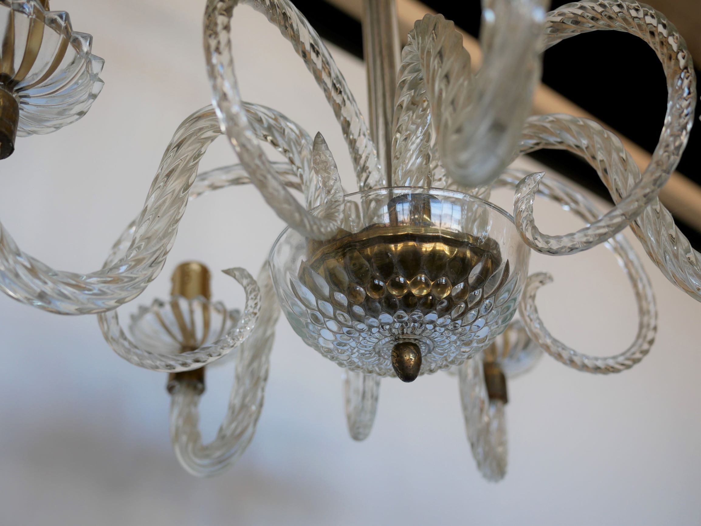 Vintage glass chandelier
