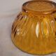 Amber pressed glass bowl with ribbed decoration – 1960s–1970s