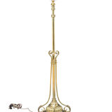 Victorian brass height adjustable standard lamp