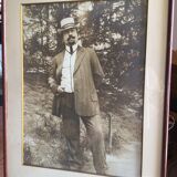 Sepia photo Elegant man circa 1910 framed