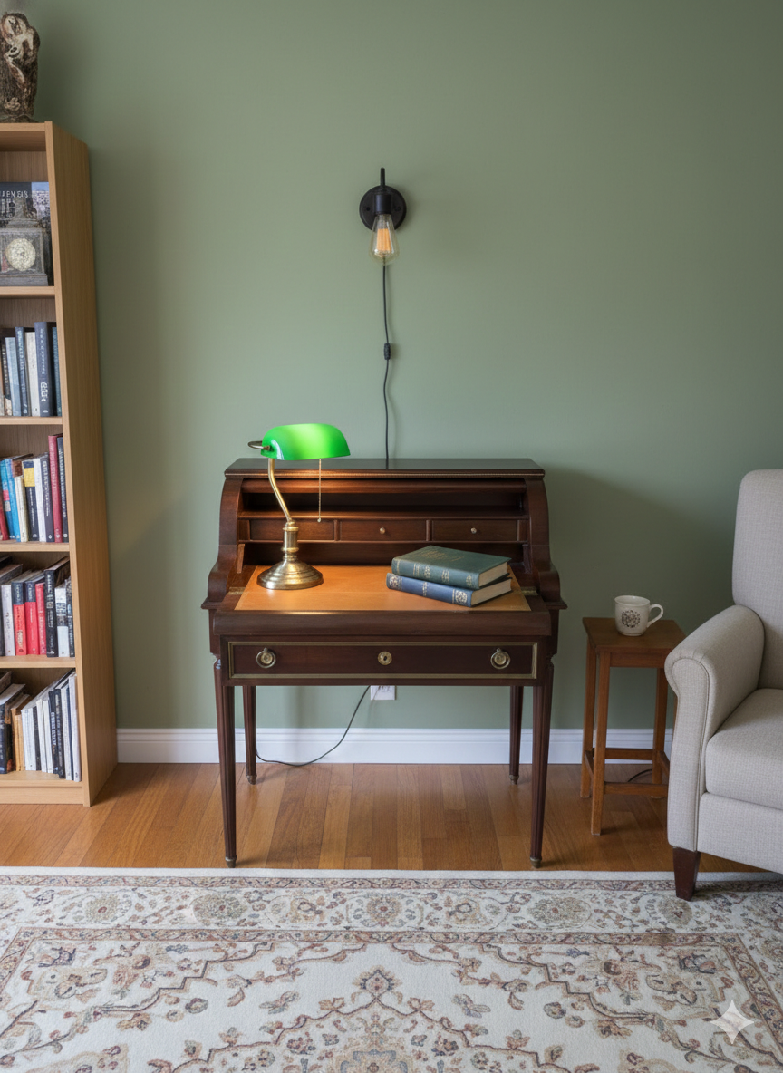 Louis XVI Style Cylinder Desk in Mahogany