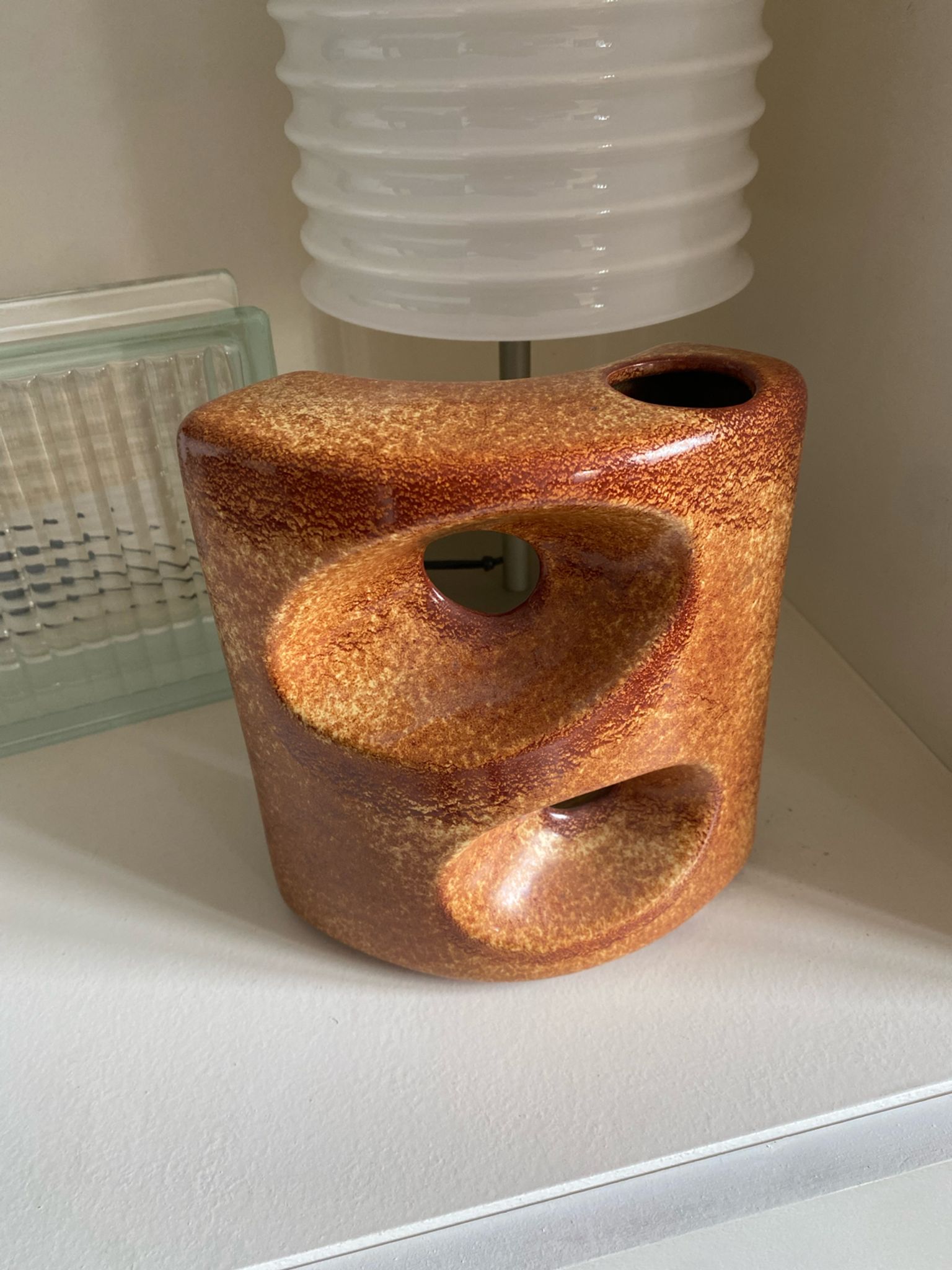 Vase en céramique Roberto Rigon Bertoncello Italie années 60