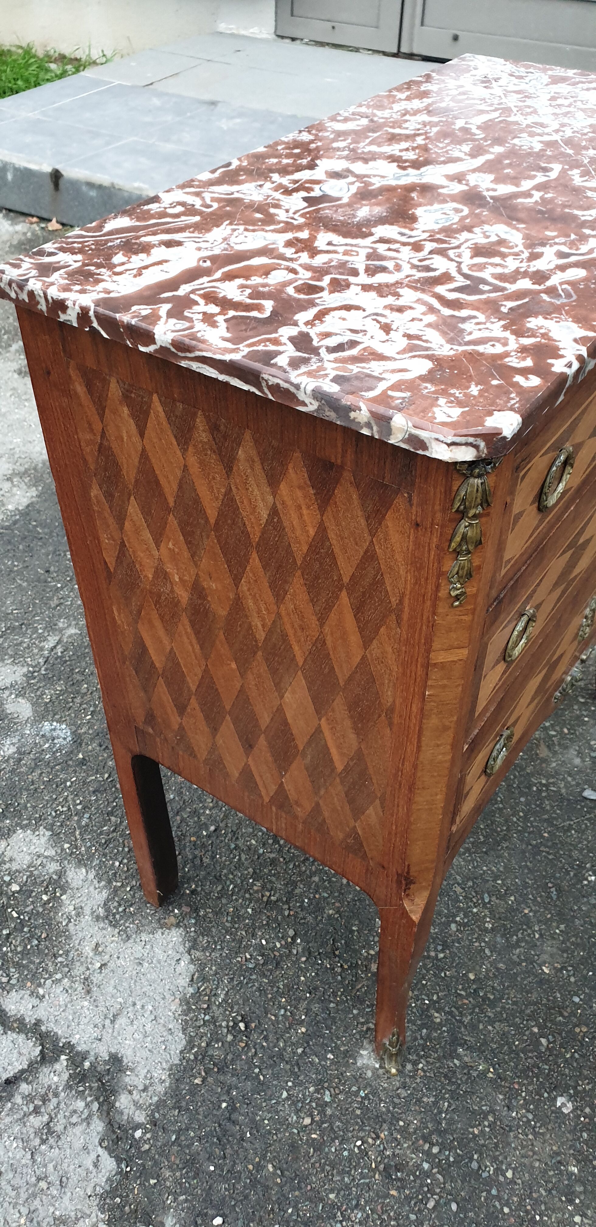 Chest of drawers 3 drawers Louis XV