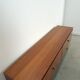 Long dark walnut veneer sideboard, vintage TV cabinet