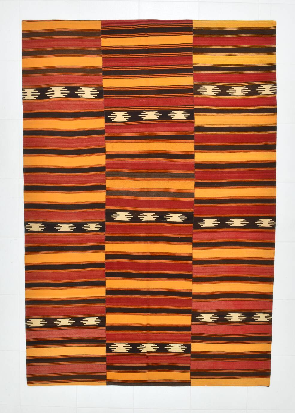 5x7 Kilim Red & Orange Kilim Rug, 173x225Cm