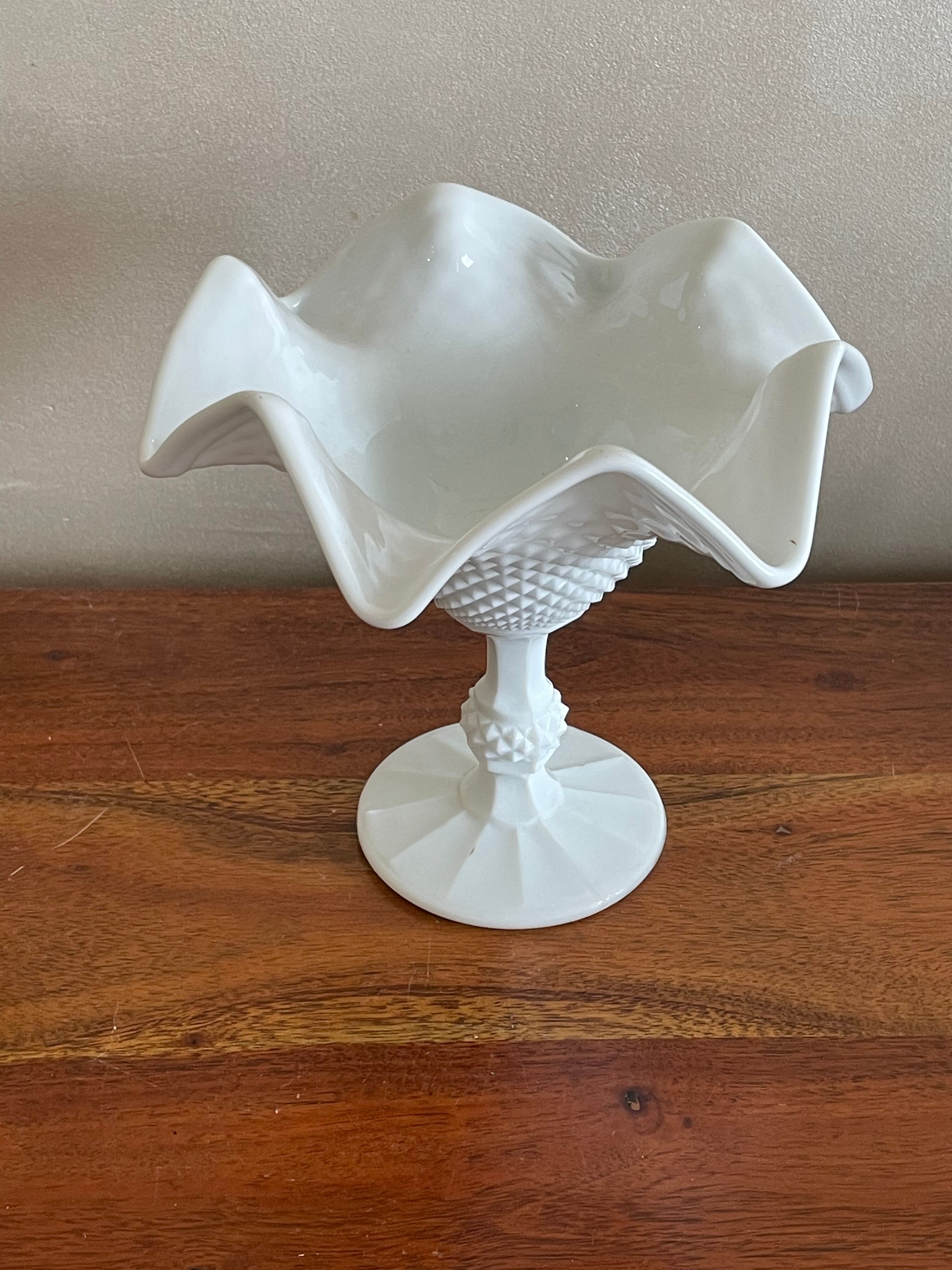 Empty cut white opaline