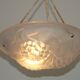 French Art Deco Ceiling Light ROS Degue Frosted Molded Glass Plafonnier