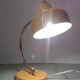 Lampe vintage  60 tôle laquée et laiton