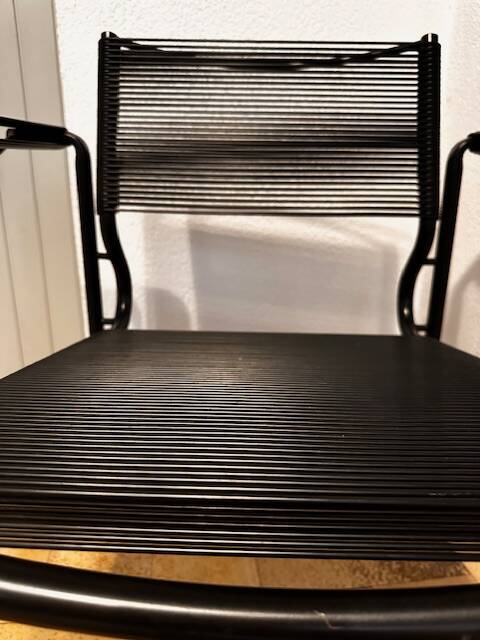 Vintage black Spaghetti armchair Giandomenico Belotti for Alias, model 109