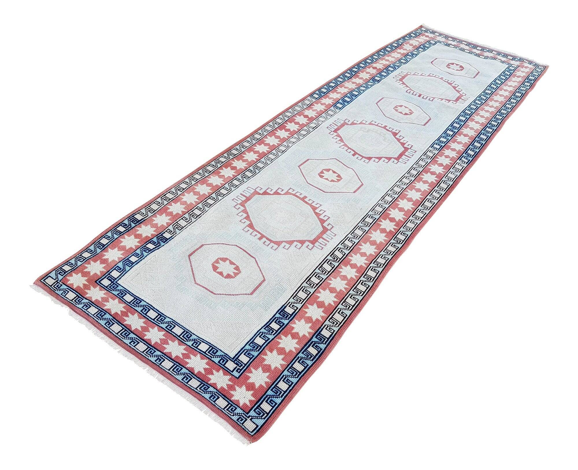 Vintage Turkish hallway rug 85x281 cm