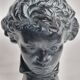 Bust of Beethoven in patinated plaster in imitation of bronze, signed, 27 cm