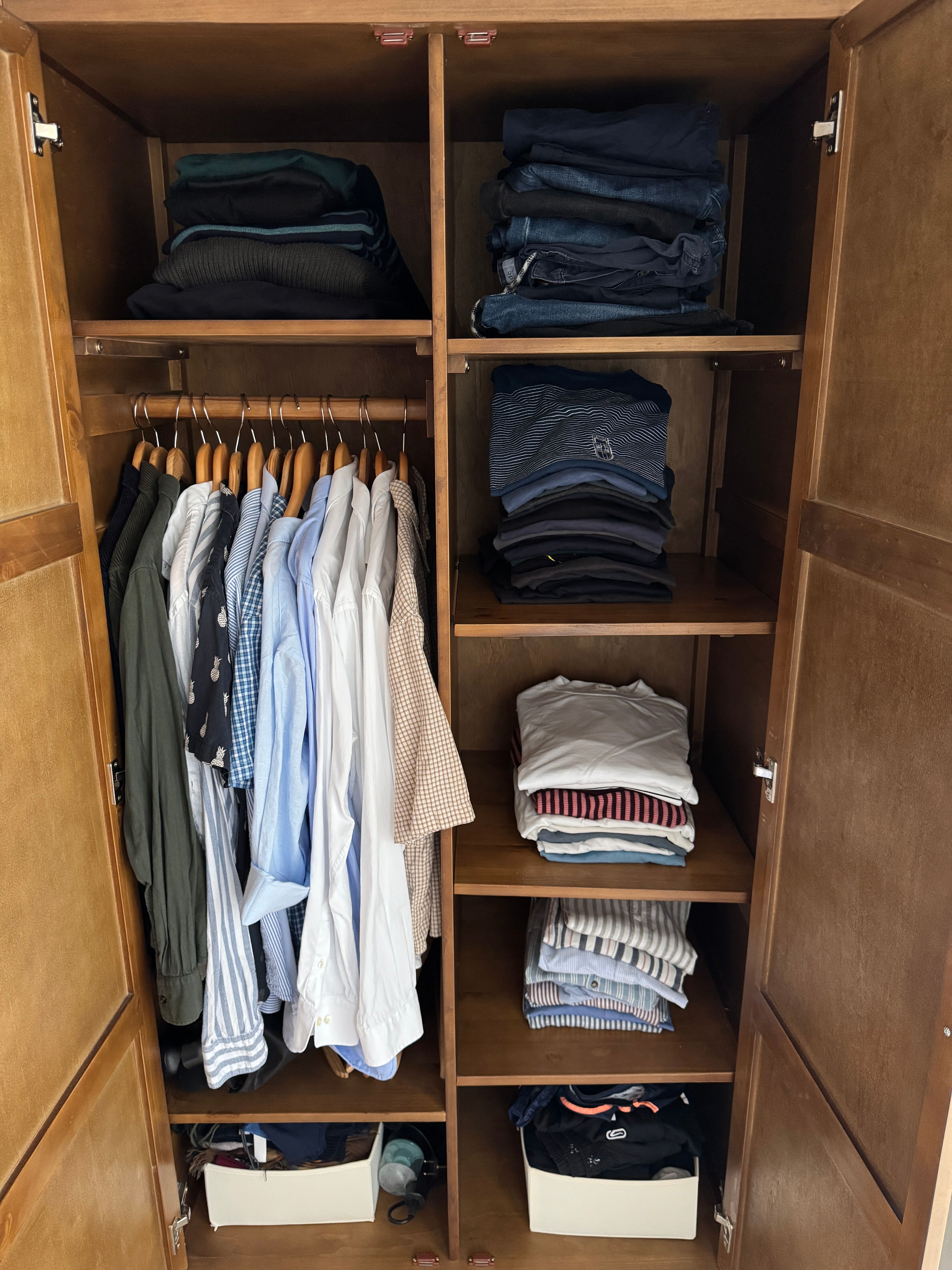 Armoire 2 portes en pin massif