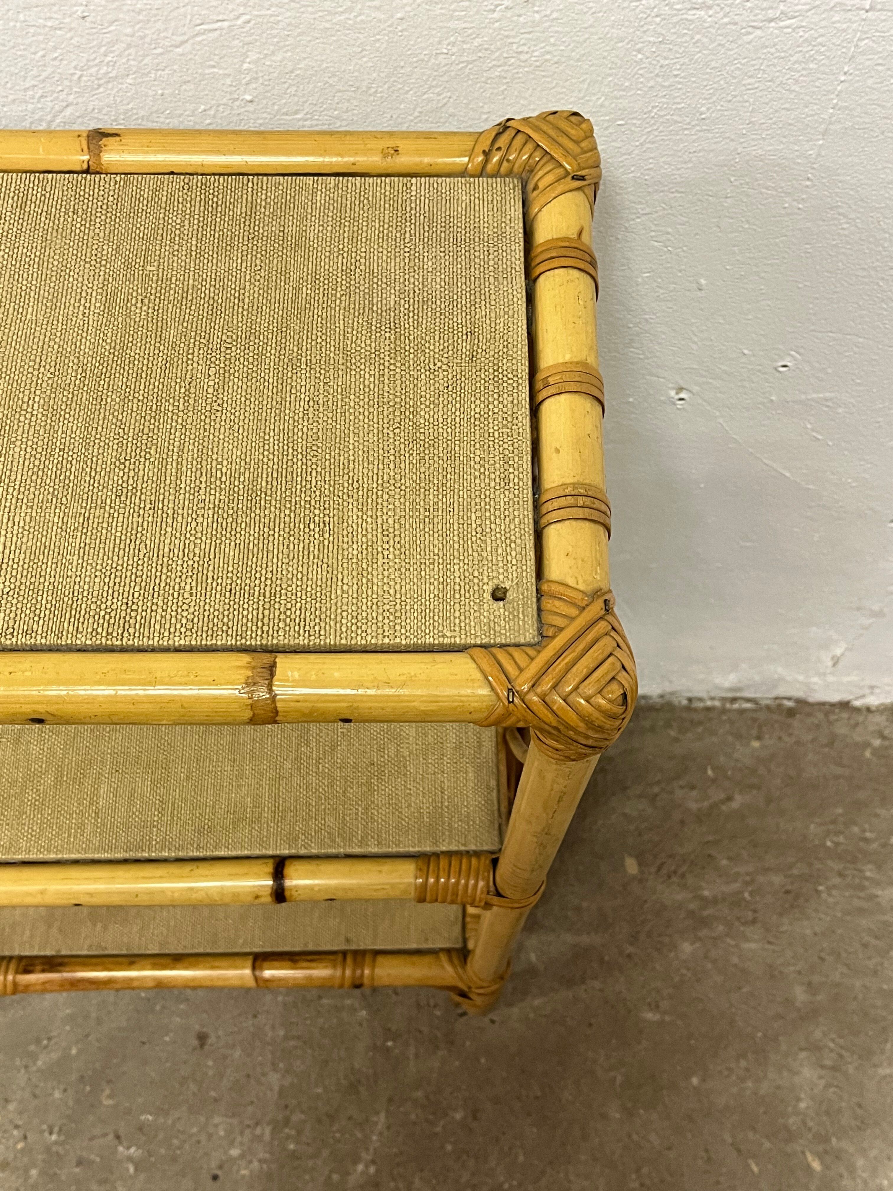 Vintage rattan shelf