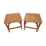 Pieces of vintage rattan sofa