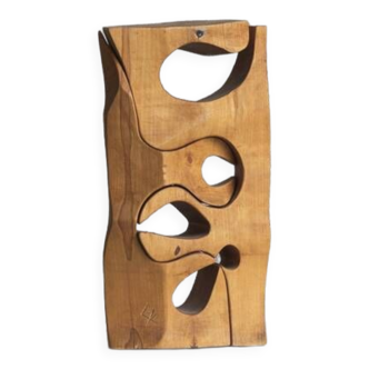 Wooden sculpture by Gunnar Kanevad, puzzle, Sweden, 1960s