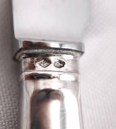 Cardeilhac Christofle 10 silver table knives Minerva Uniplat excellent condition