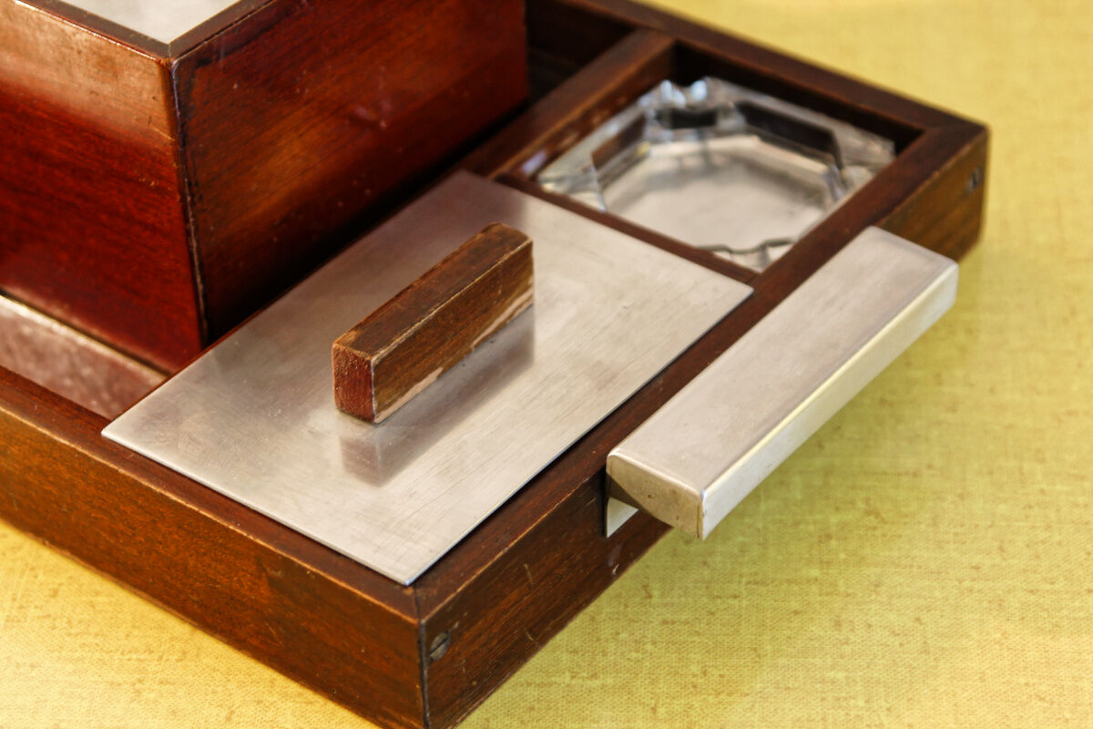 Mahogany smoking kit, 50s