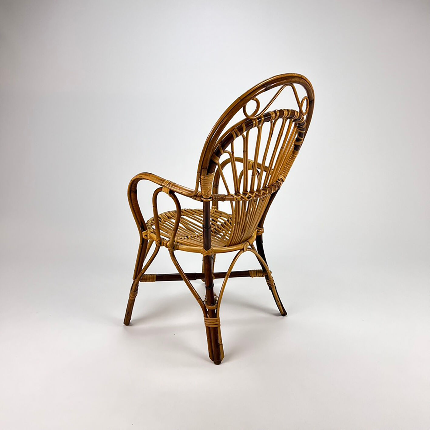 Mid century rattan side chair, 1960s