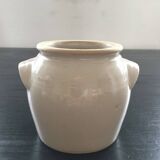 Beige stoneware pot