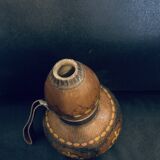 Gourd colocquinte 15cm engraved wood hand painted old vintage decoration without cap
